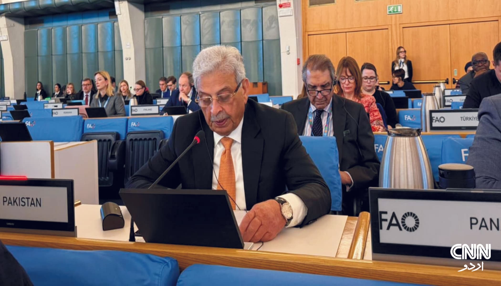 Pakistan Calls for Immediate Ceasefire in Gaza as Rana Tanveer Hussain Warns of Escalating Humanitarian and Food Crisis at FAO Council