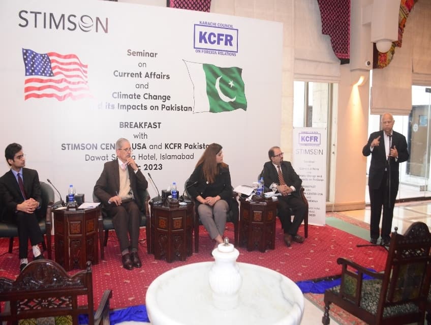 KCFR and Stimson Center Collaborate for Seminar on Current Affairs and Climate Change Impact.